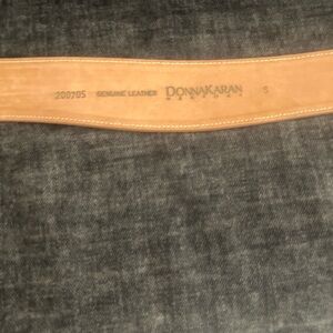 Donna Karan Brown and Tan Leather Belt